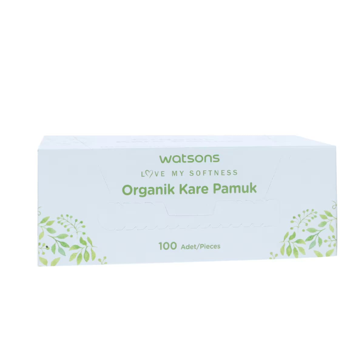 Watsons Organik Kare Pamuk Kutu 100 Adet 2