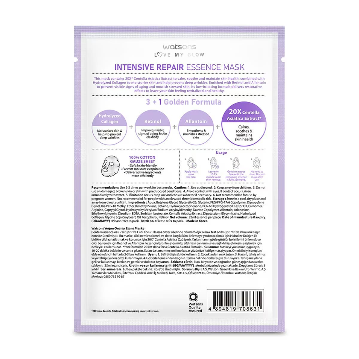 Watsons Yoğun Onarım Essence Maske 23 ml 2