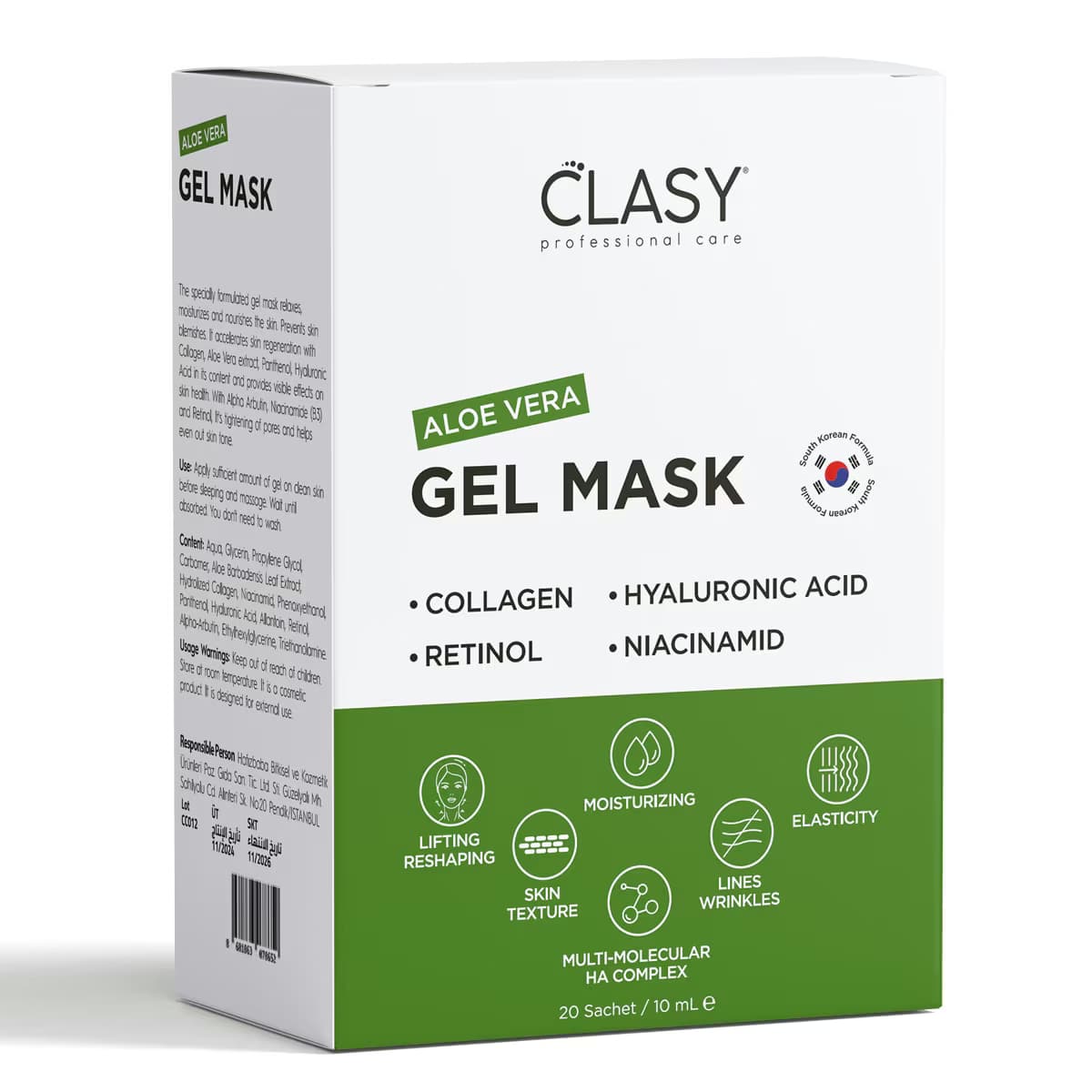 Clasy Care Aloevera Jel Maske 20x10 ml