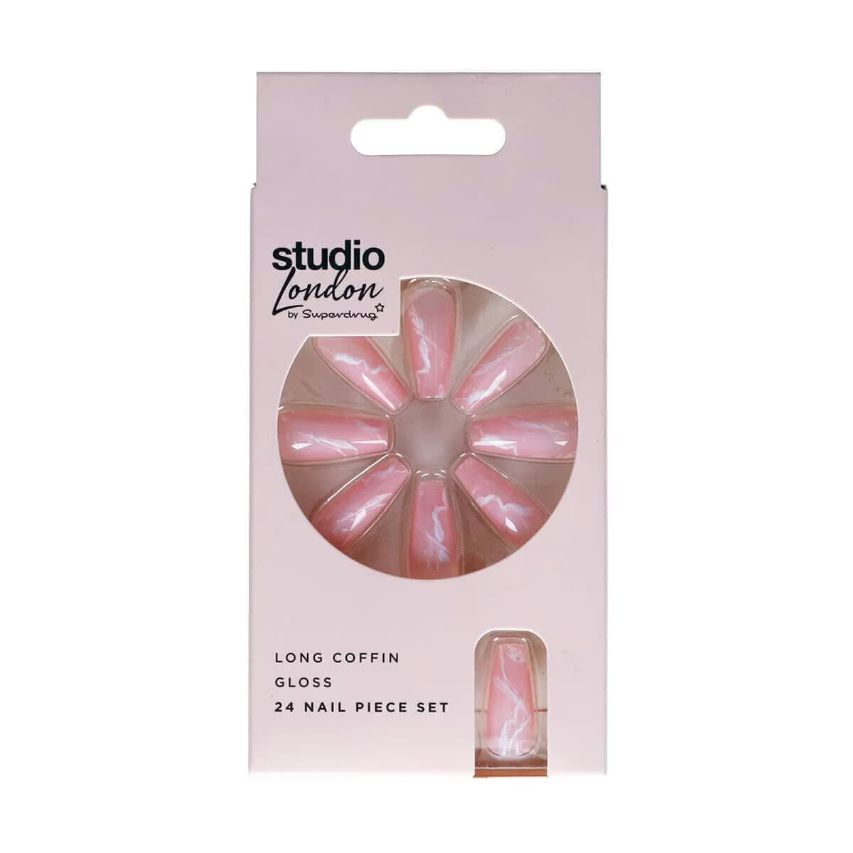 Superdrug Studio Takma Tırnak Pembe Mermer 2