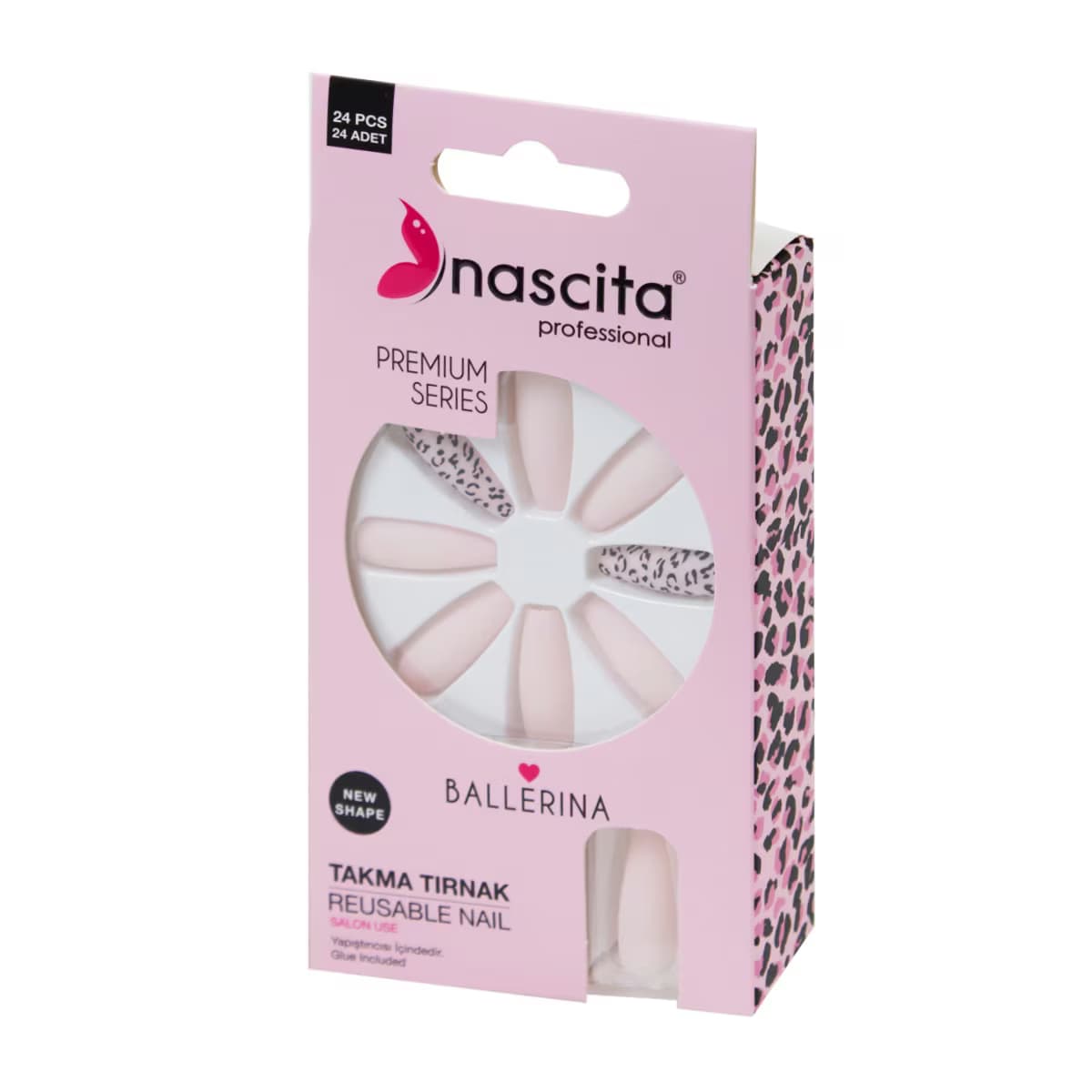 Nascita Takma Tırnak Pembe Leopar 24'lü 2