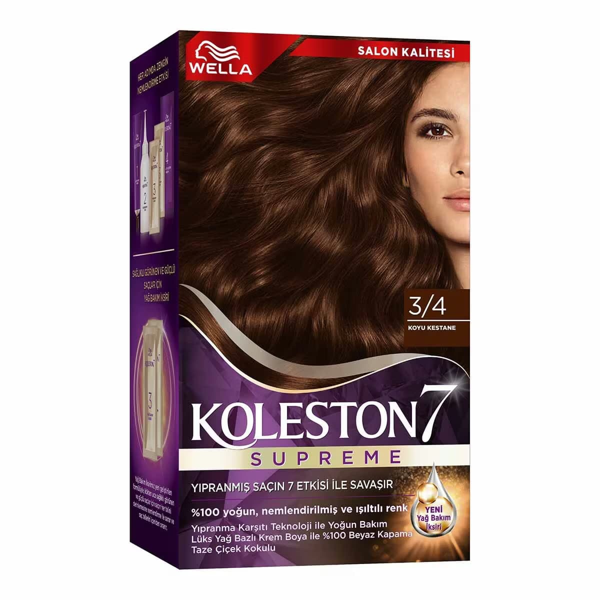 Wella Koleston Kit Saç Boyası Koyu Kestane 3/4