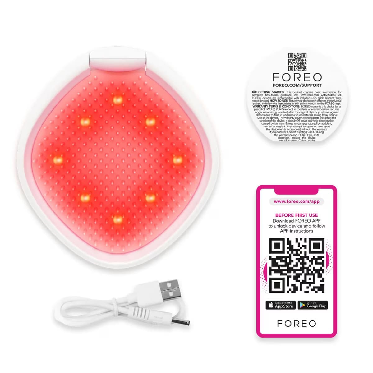 Foreo Flip Play Kırmızı Işıklı Saç Fırçası Pink 2