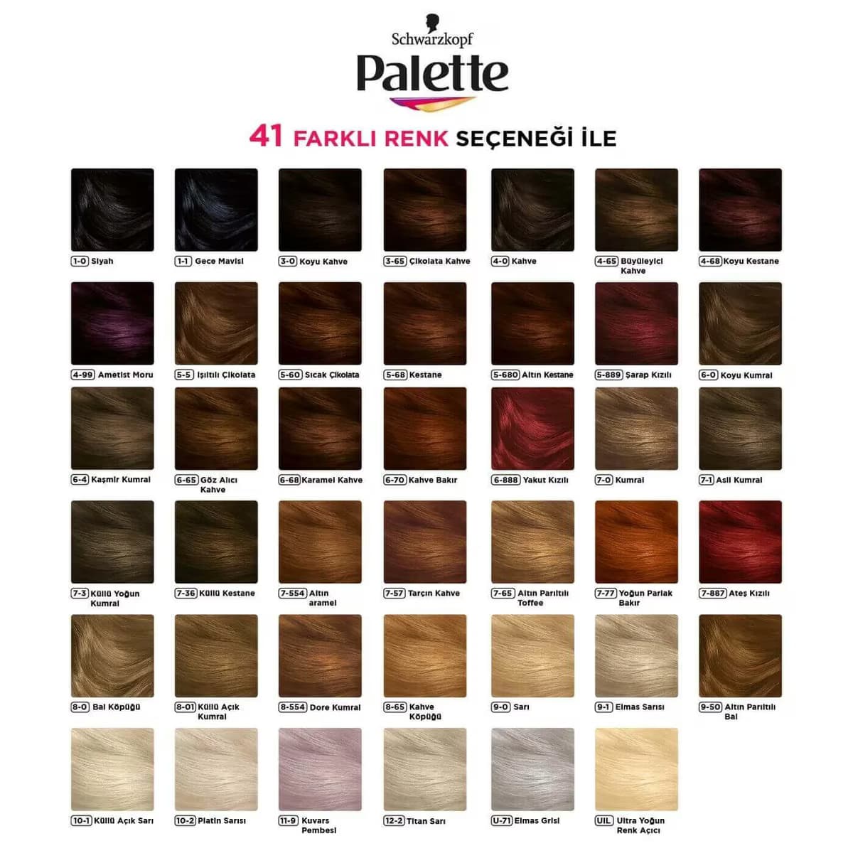 Palette Deluxe Saç Boyası Siyah No: 1-0 50 ml 5