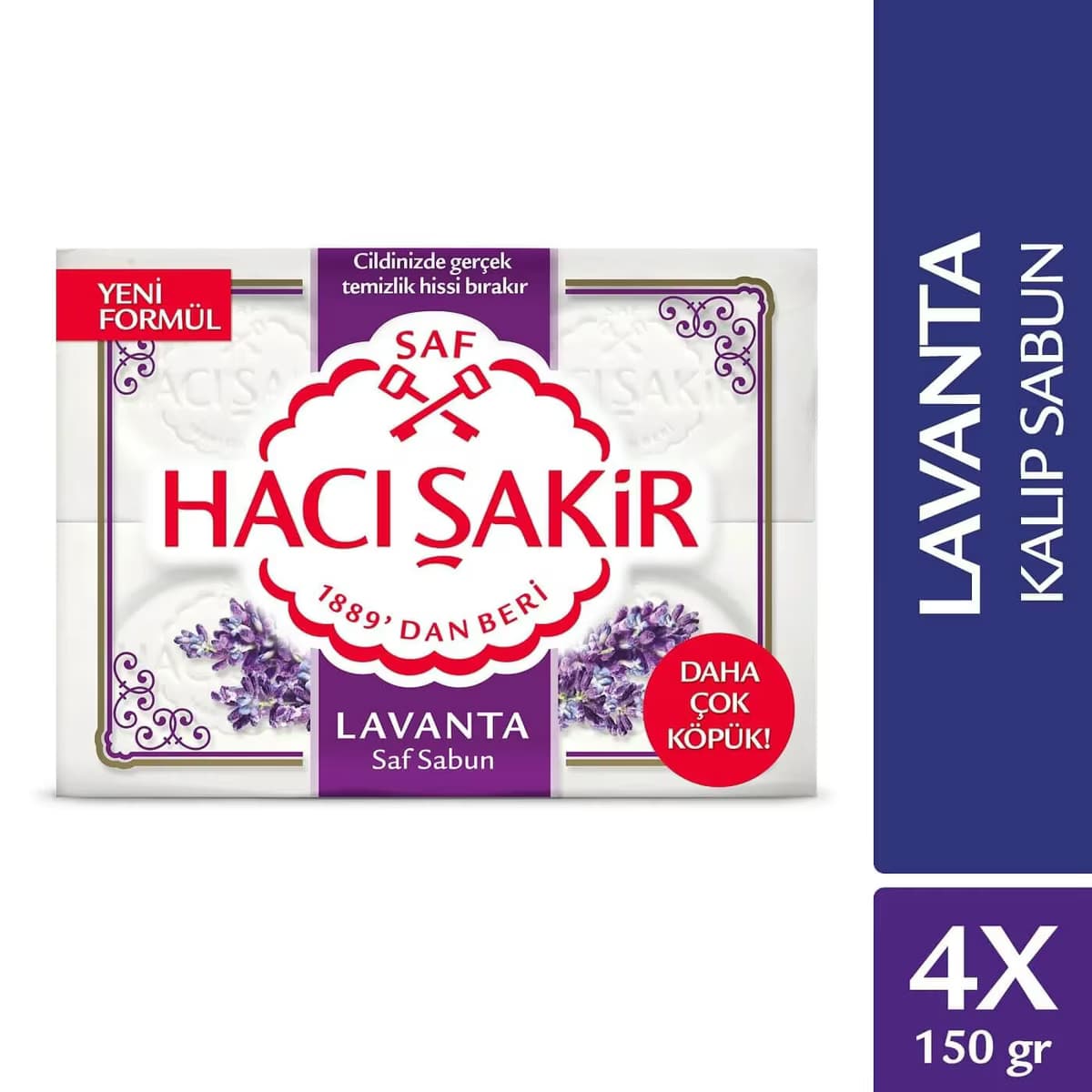 Hacı Şakir Katı Sabun Lavanta 4 adet 2