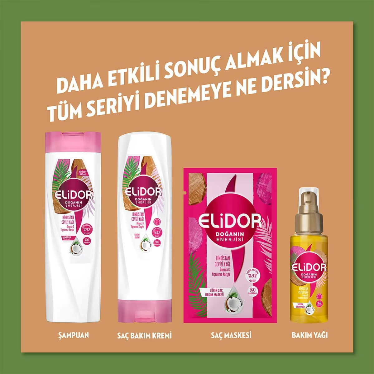 Elidor Tüp Saç Kremi Hindistan Cevizi 170 ml 5