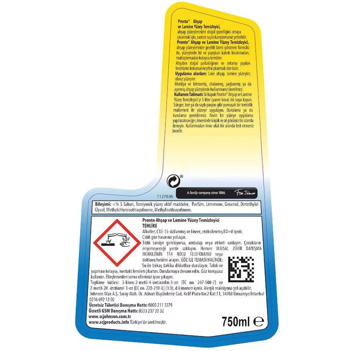 Pronto Ahşap Temizleyici Portakal 750 ml 2