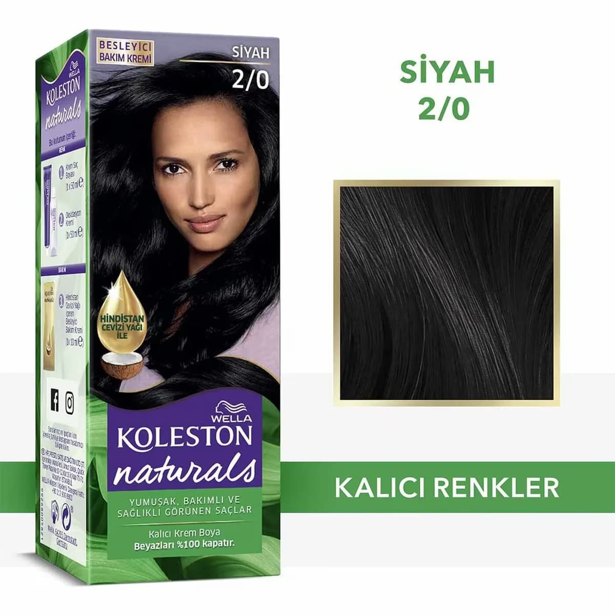 Koleston Naturals Saç Boyası 2/0 Siyah 2