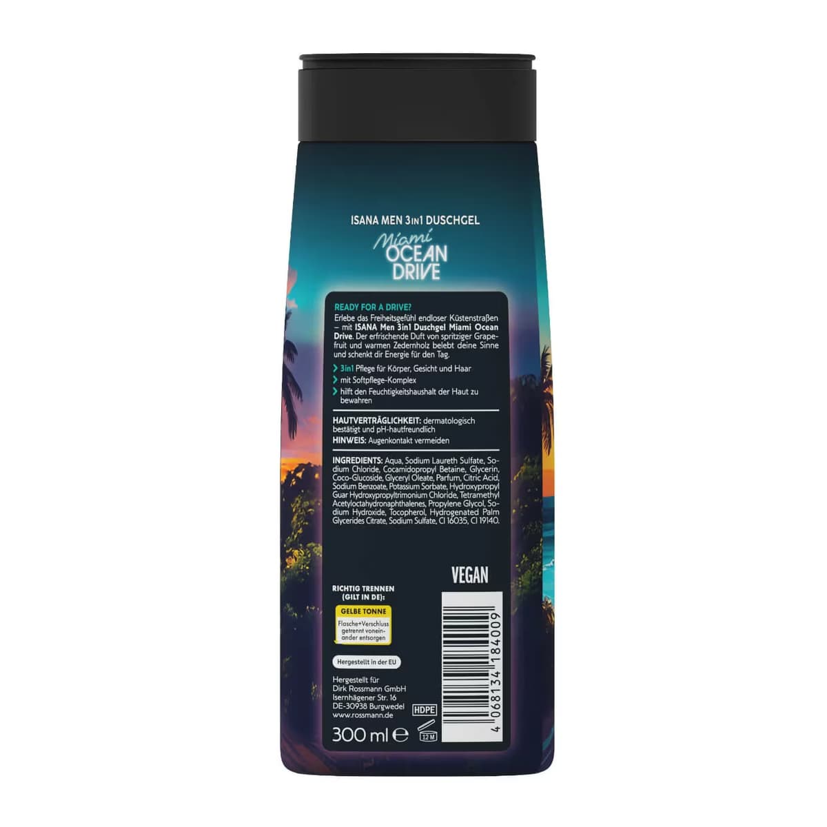 Isana Men Duş Jeli̇ Miami Ocean 300 ml 2