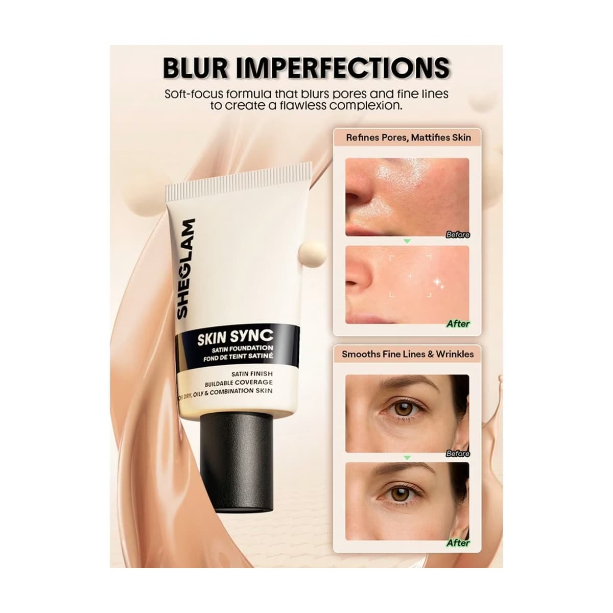 Sheglam Tube Foundation Fondöten Sand 5