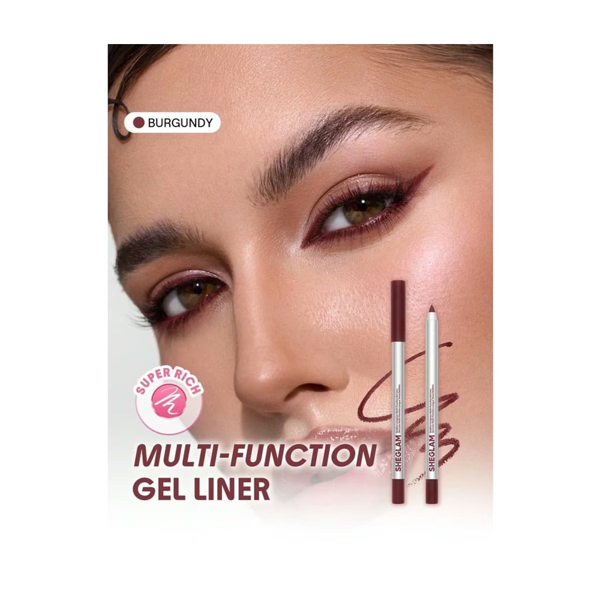 Sheglam Foam Tip Kohl Eyeliner Burgundy 2