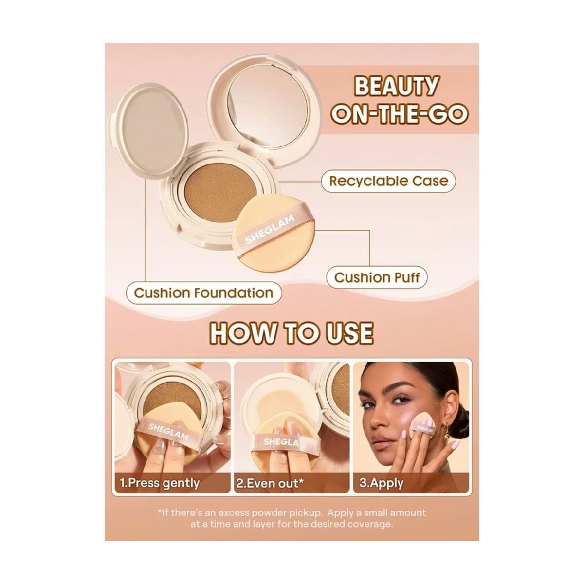 Sheglam Lock & Go Cushion Fondöten Chantilly 5