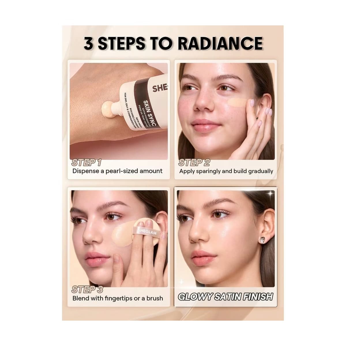 Sheglam Tube Foundation Fondöten Nude 4