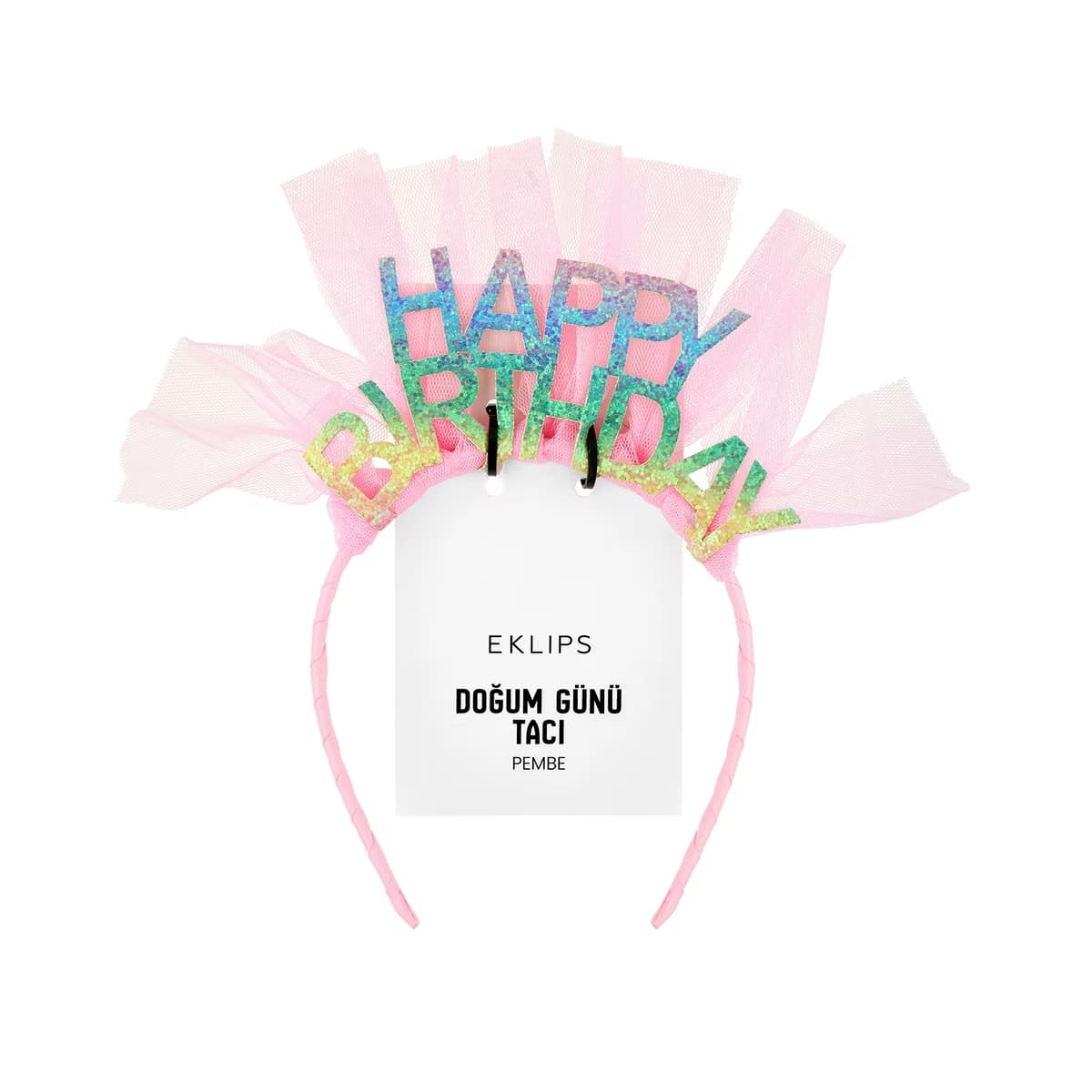 Eklips Doğum Günü Happy Birthday Tacı Pembe
