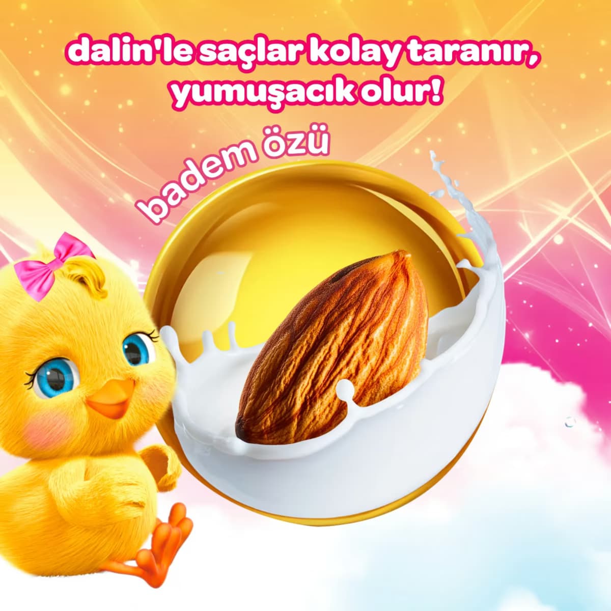 Dalin Kolay Tarama Şampuanı Badem Özlü 700 ml 2