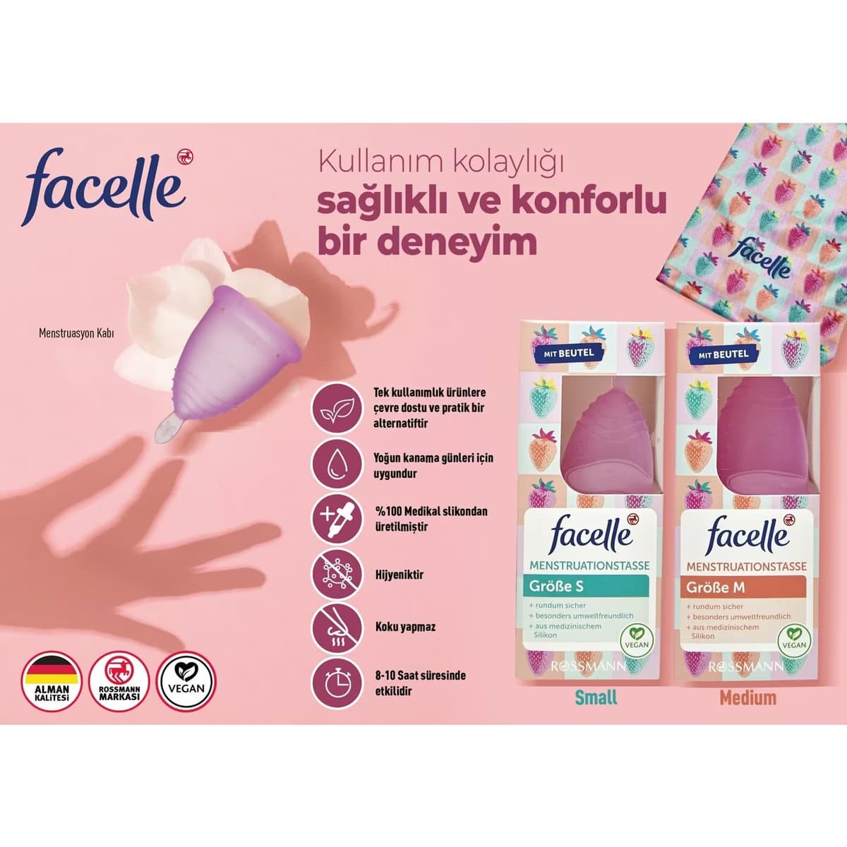 Facelle Menstruasyon Kabı Medium 1 Adet 3