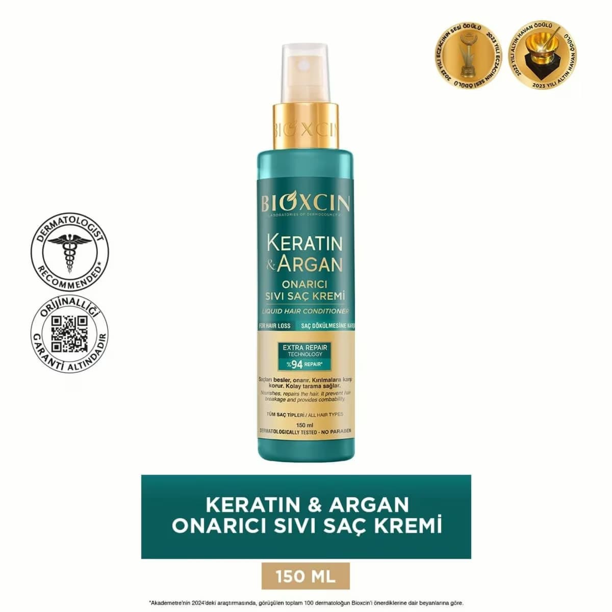 Bioxcin Sıvı Saç Kremi Keratin&Argan 150 ml 2