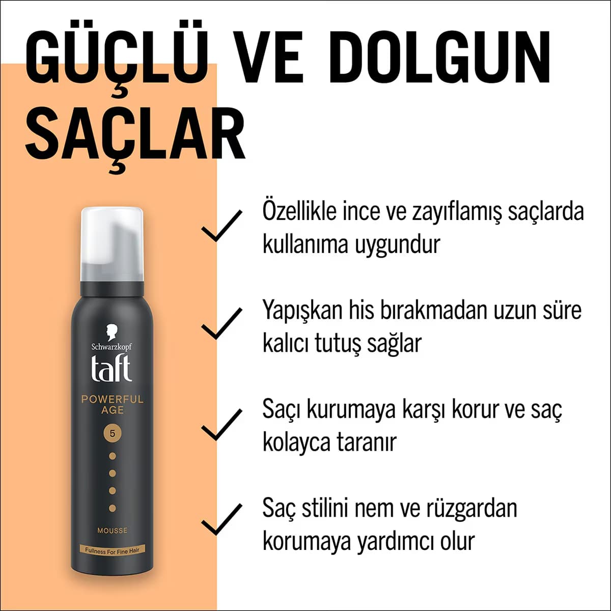 Taft Powerful Age Saç Köpüğü 150 ml 4