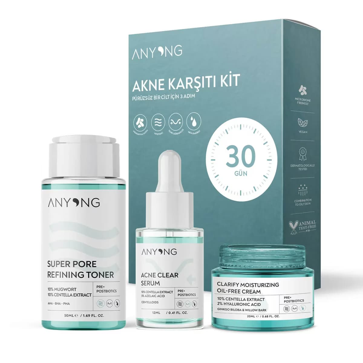 Anyong Akne ve Gözenek Karşıtı Kit