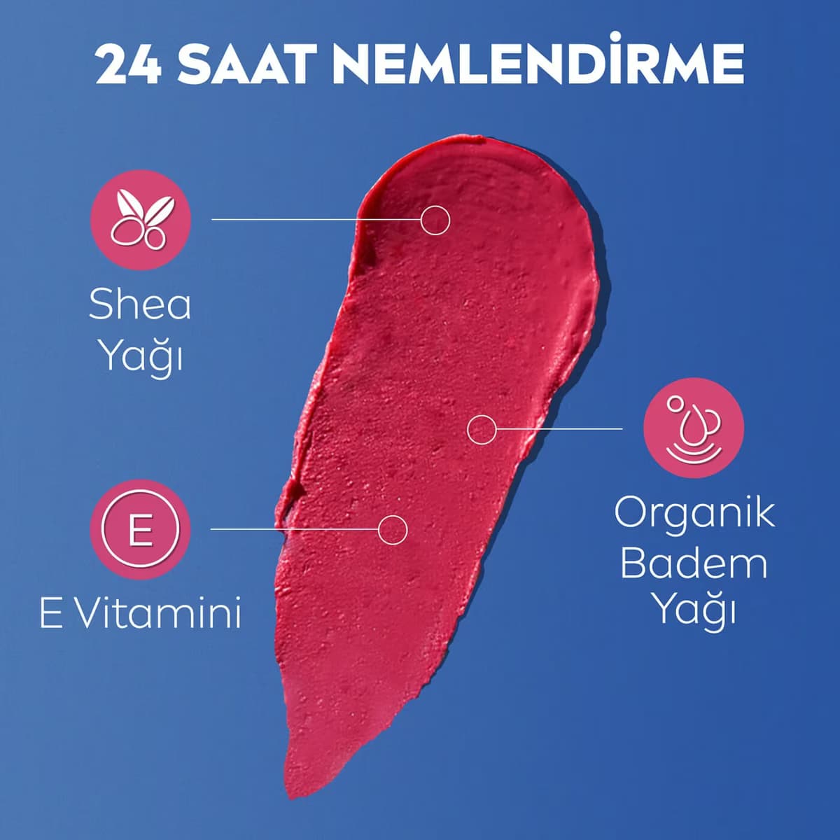 Nivea Renkli Dudak Bakım Kremi Pembe 3