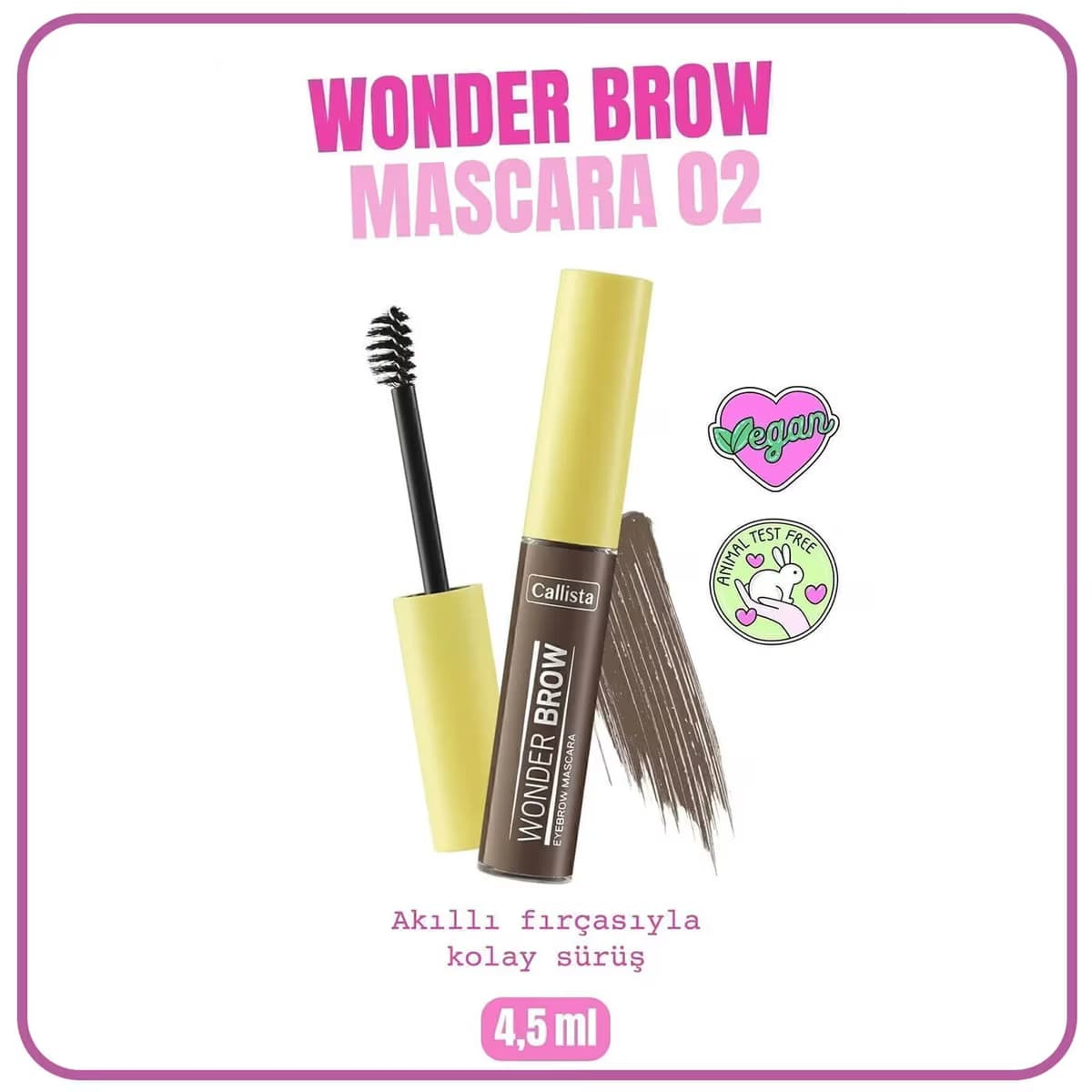 Callista Wonder Brow Kaş Maskarası 02 Kahve 2
