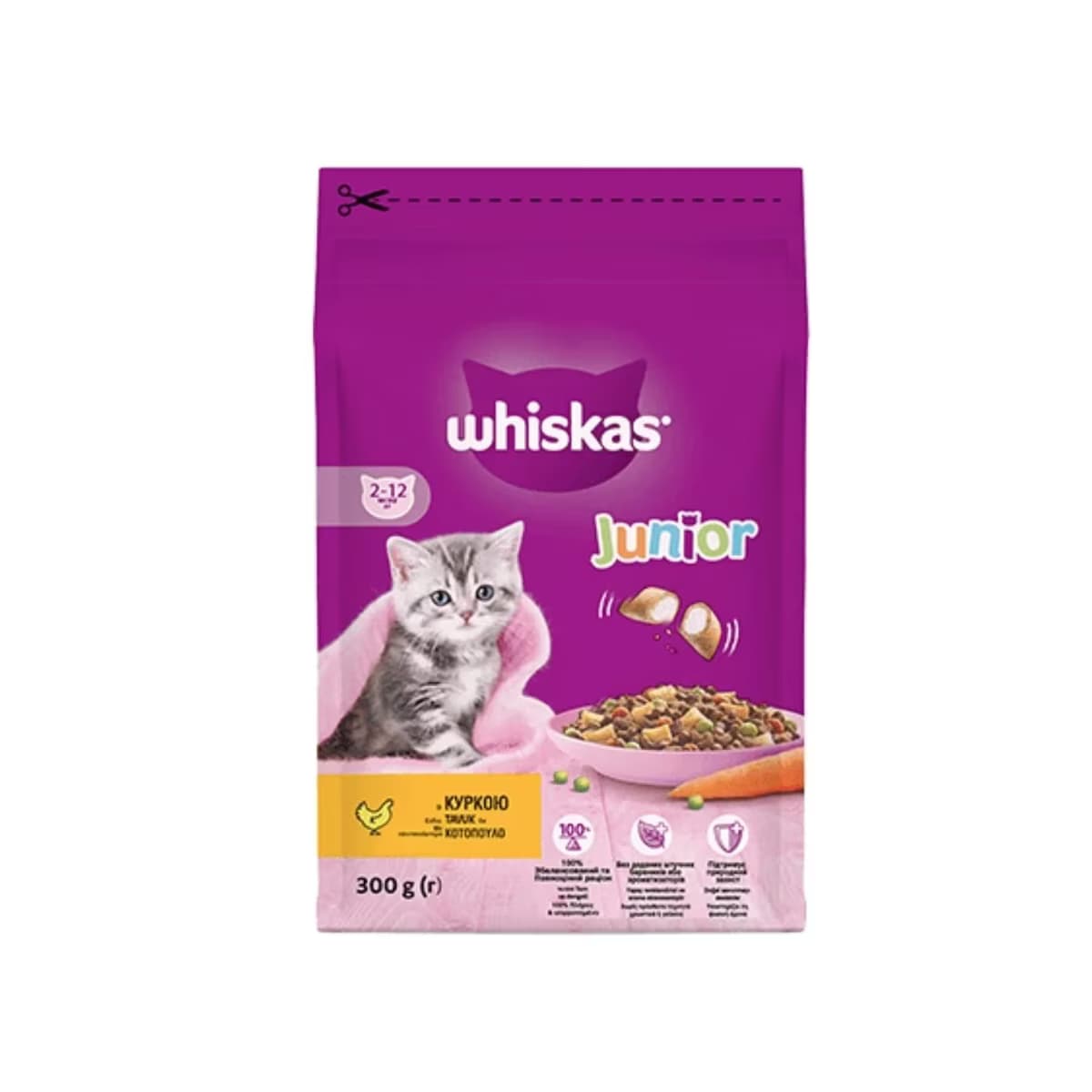 Whiskas Kuru Yavru Kedi Maması Tavuklu 300 gr