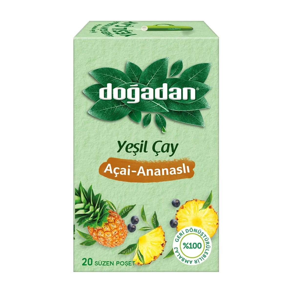 Doğadan Yeşil Çay Açai-Ananaslı 20'li