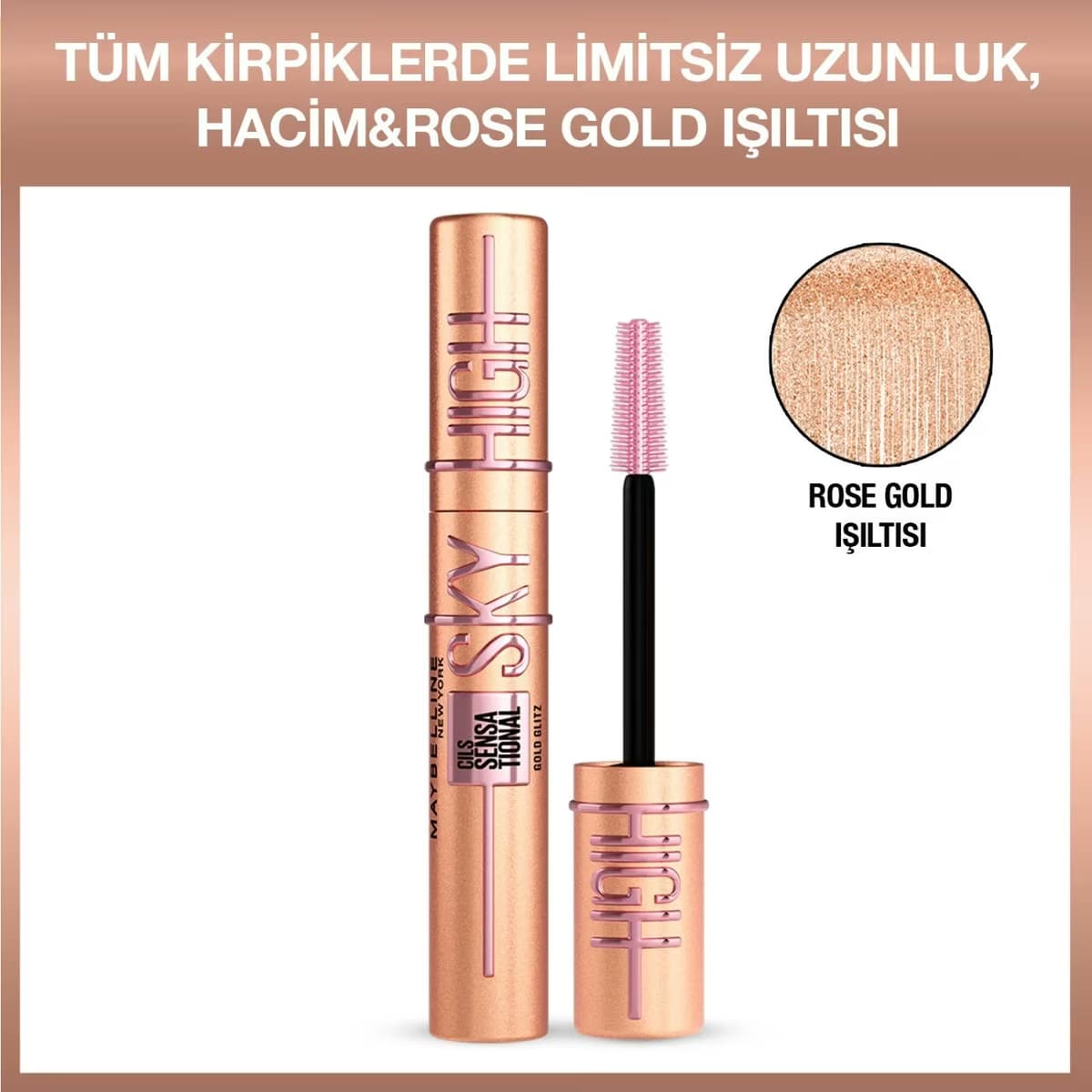 Maybelline Sky High Rosegold Glitz Maskara 2