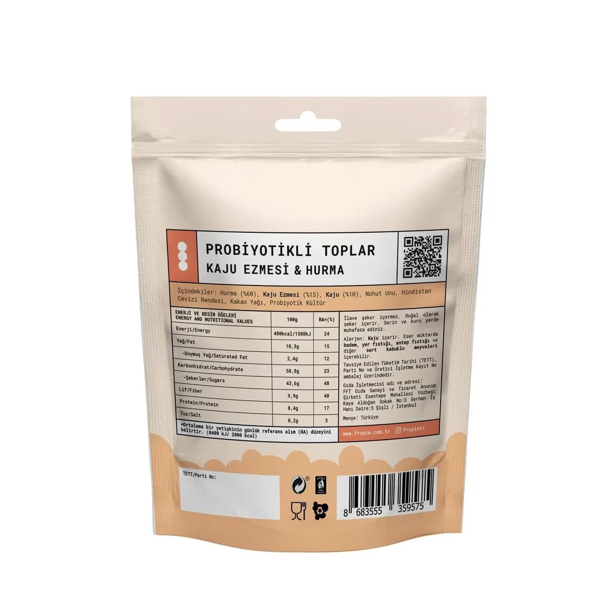 Fropie Probiyotik Hurma Topları – Kaju Ezmeli 2