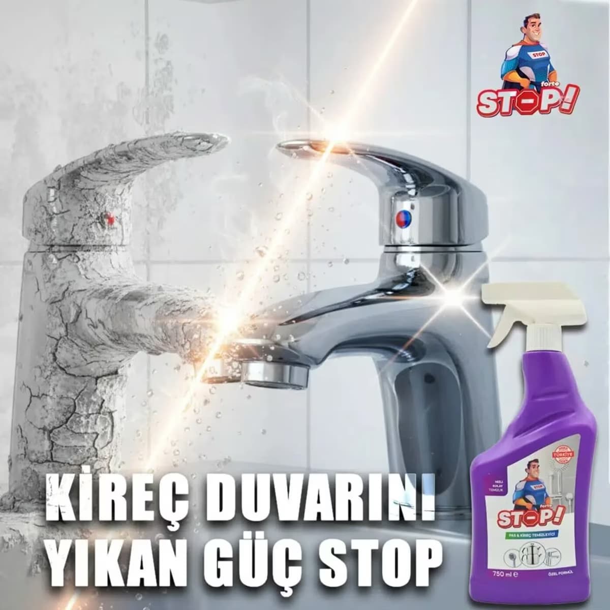 Stop Forte Pas ve Kireç Temizleyici, 750 ml 3