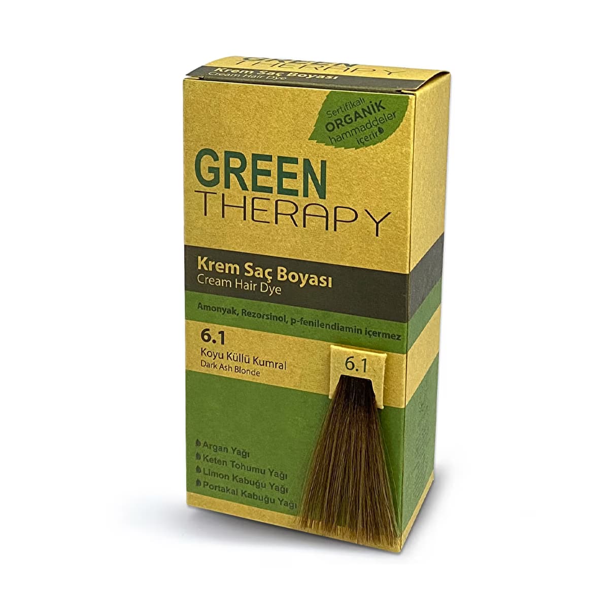 Green Therapy Krem Saç Boyası 6.1 Koyu Küllü Kumral - Gratis