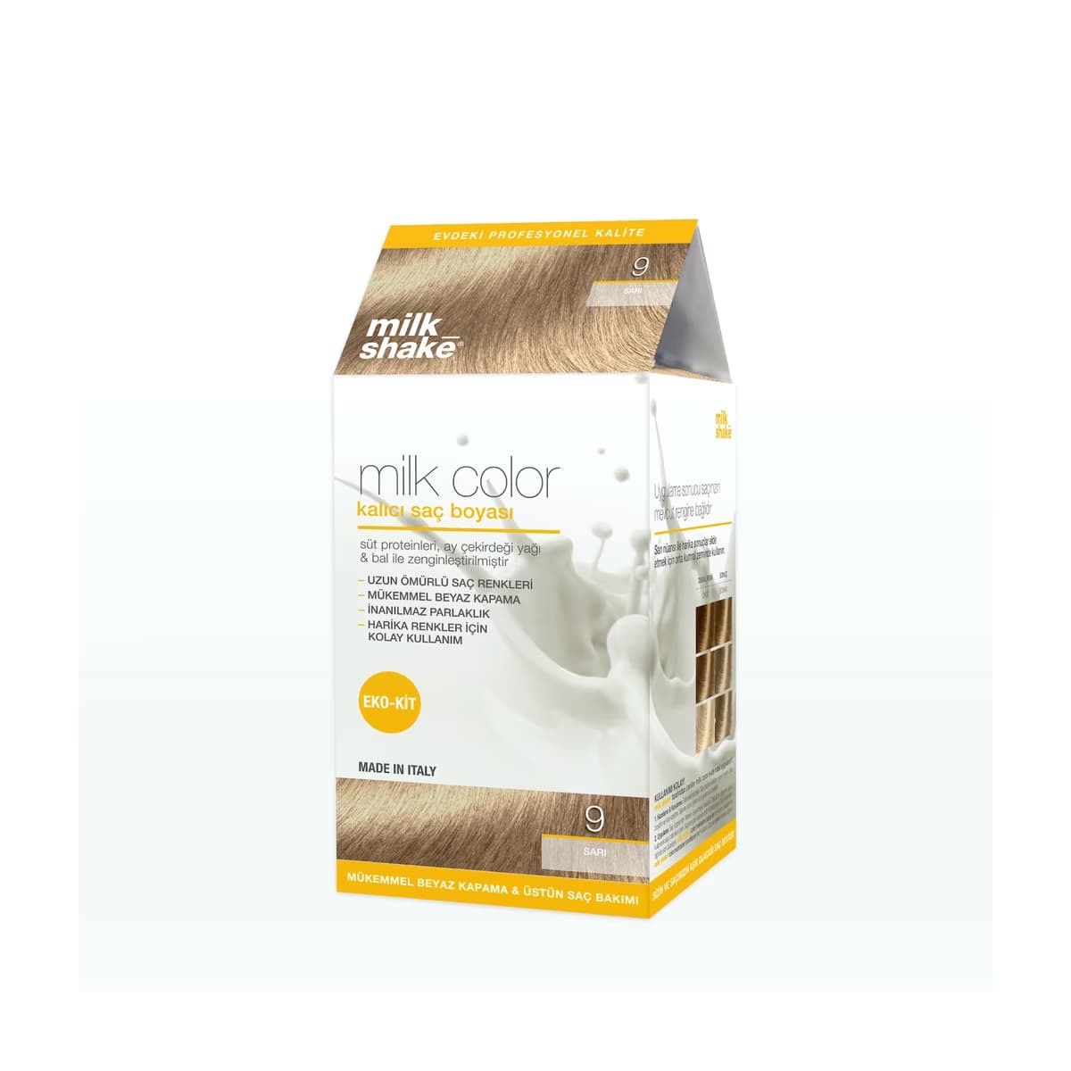 milk_shake Milk Color Eko Kalıcı Saç Boyası Seti 9 Sarı - Gratis