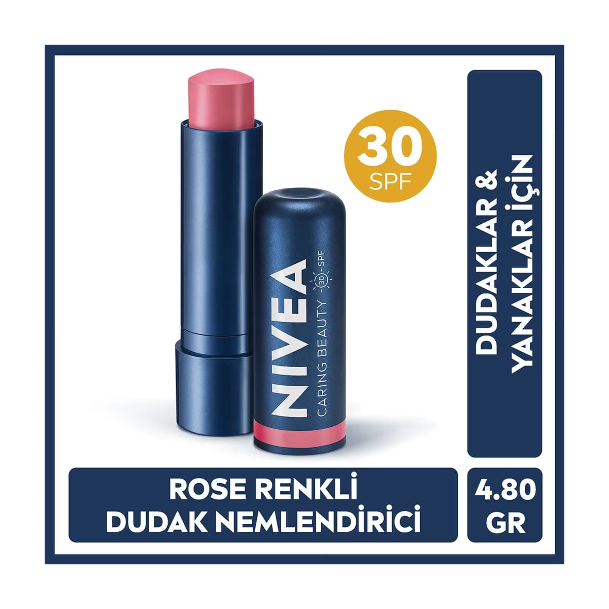Nivea Renkli Dudak Bakım Kremi Rose 4,8 gr - Gratis
