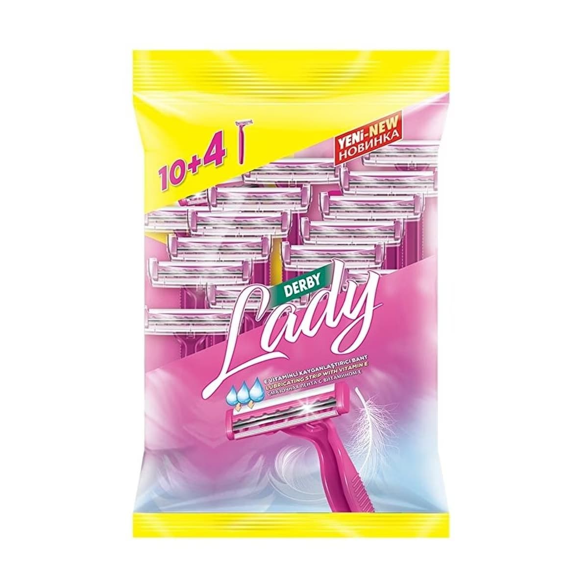 Derby Lady Kadın Tıraş Bıçağı 10+4 Poşetli - Gratis