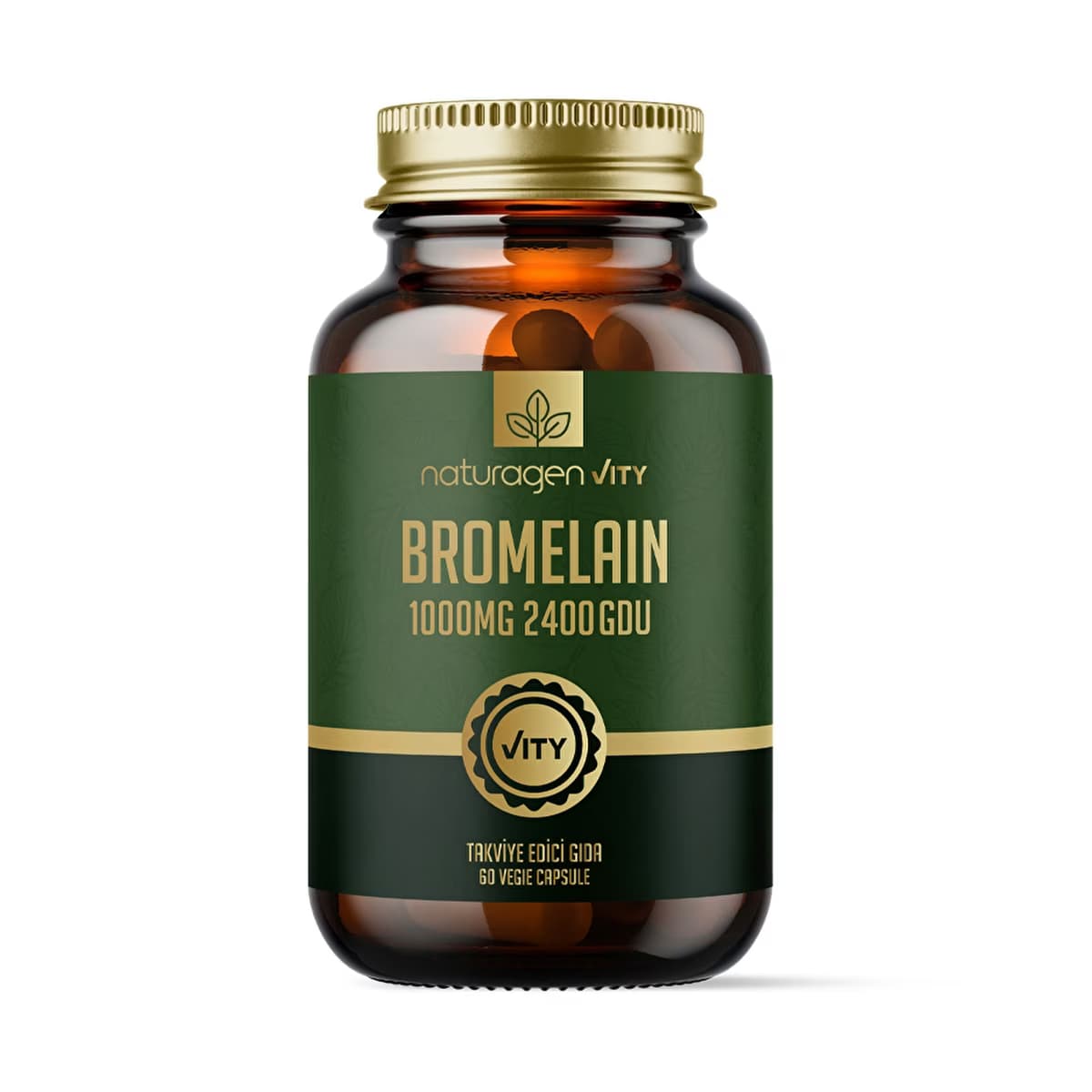 Naturagen Bromelain 2400 GDU Takviye Edici Gıda 60 Kapsül 1000mg - Gratis