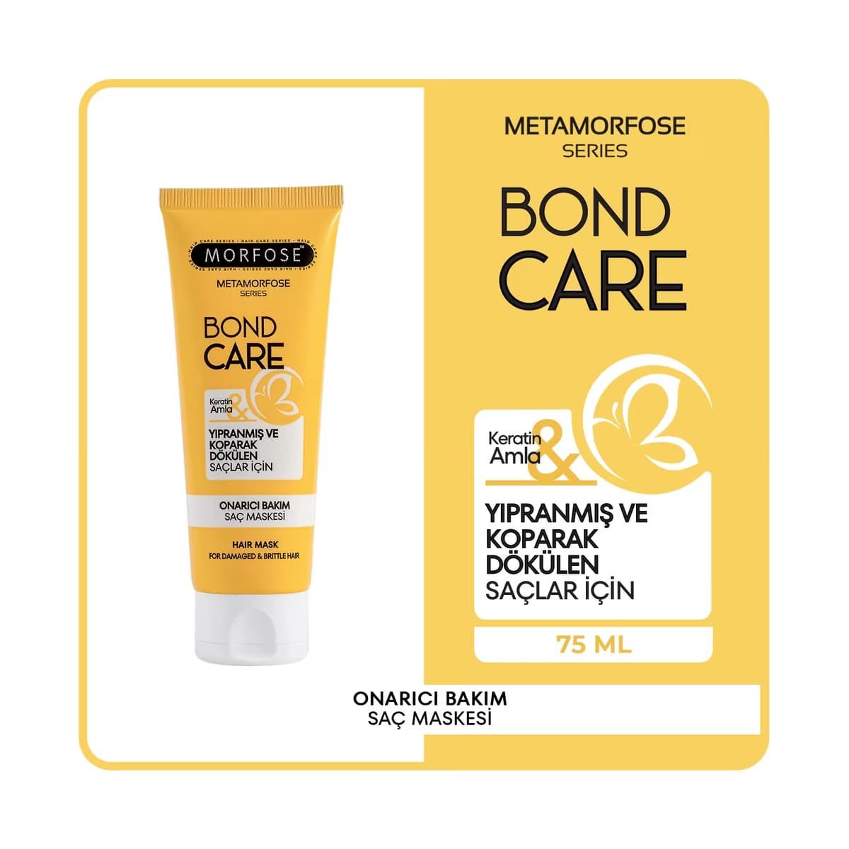 Morfose Metamorfose Bond Care Onarıcı Bakım Saç Maskesi 75 ml - Gratis