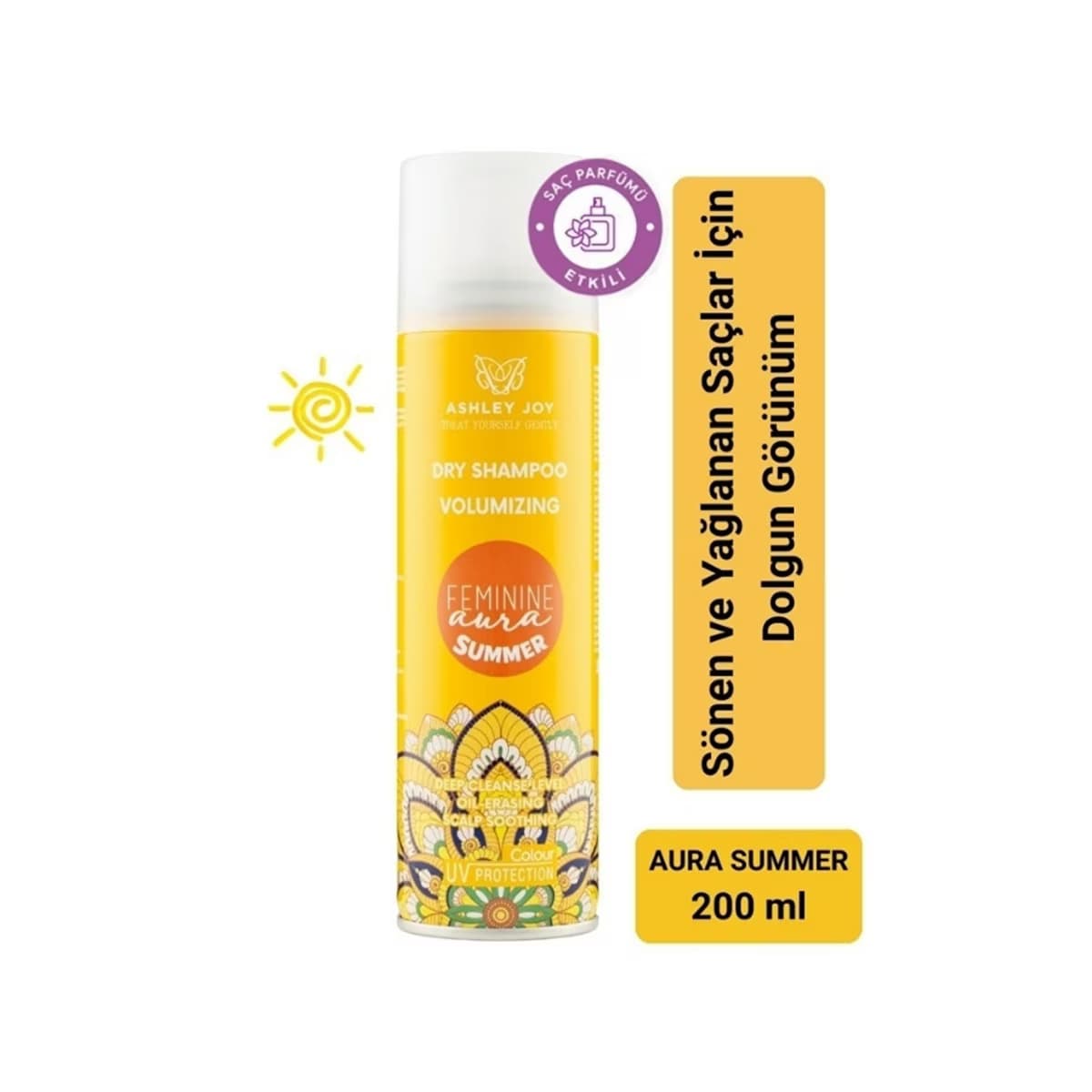 Ashley Joy Feminine Aura Summer Saç Parfümü Etkili Kuru Şampuan 200 ml - Gratis
