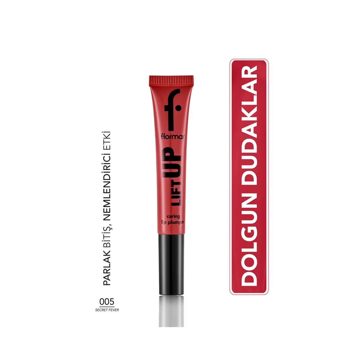 Flormar Lift Up Hyalüronik Asit Etkili Dolgun Dudak Parlatıcısı 005 Secret Fever - Gratis