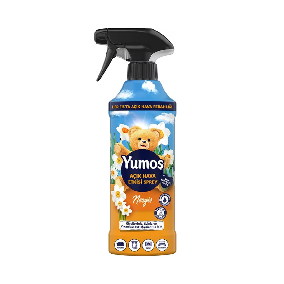 Yumoş Açık Hava Etkisi Sprey Yıkanması Zor Eşyalar İçin Giysi Spreyi Nergis 430 ml - Gratis