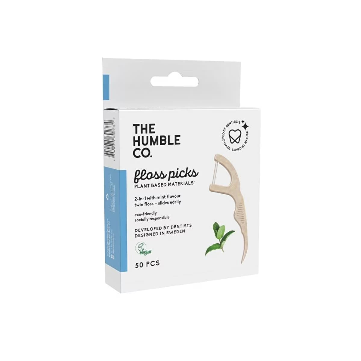 Humble Brush Floss Pick Kürdanlı Diş İpi 50'li (Nane) - Gratis