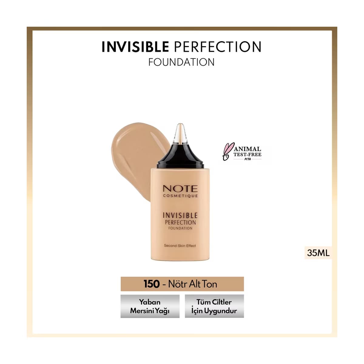 Note Invisible Perfection Fondöten 150 Nötr Alt Ton - Gratis