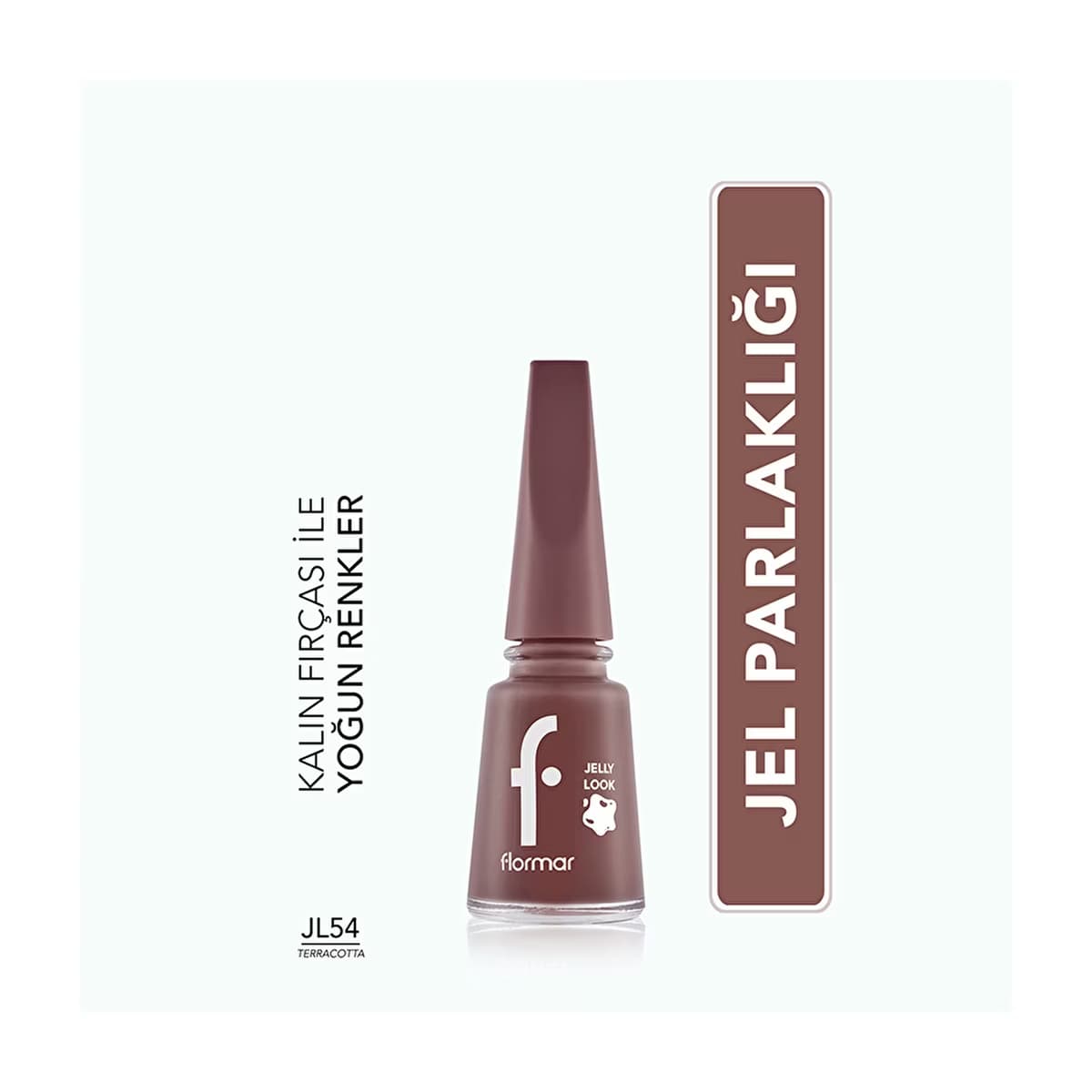 Flormar Jelly Look Yoğun Pigmentli ve Jel Görünümlü Oje JL54 Terracotta - Gratis