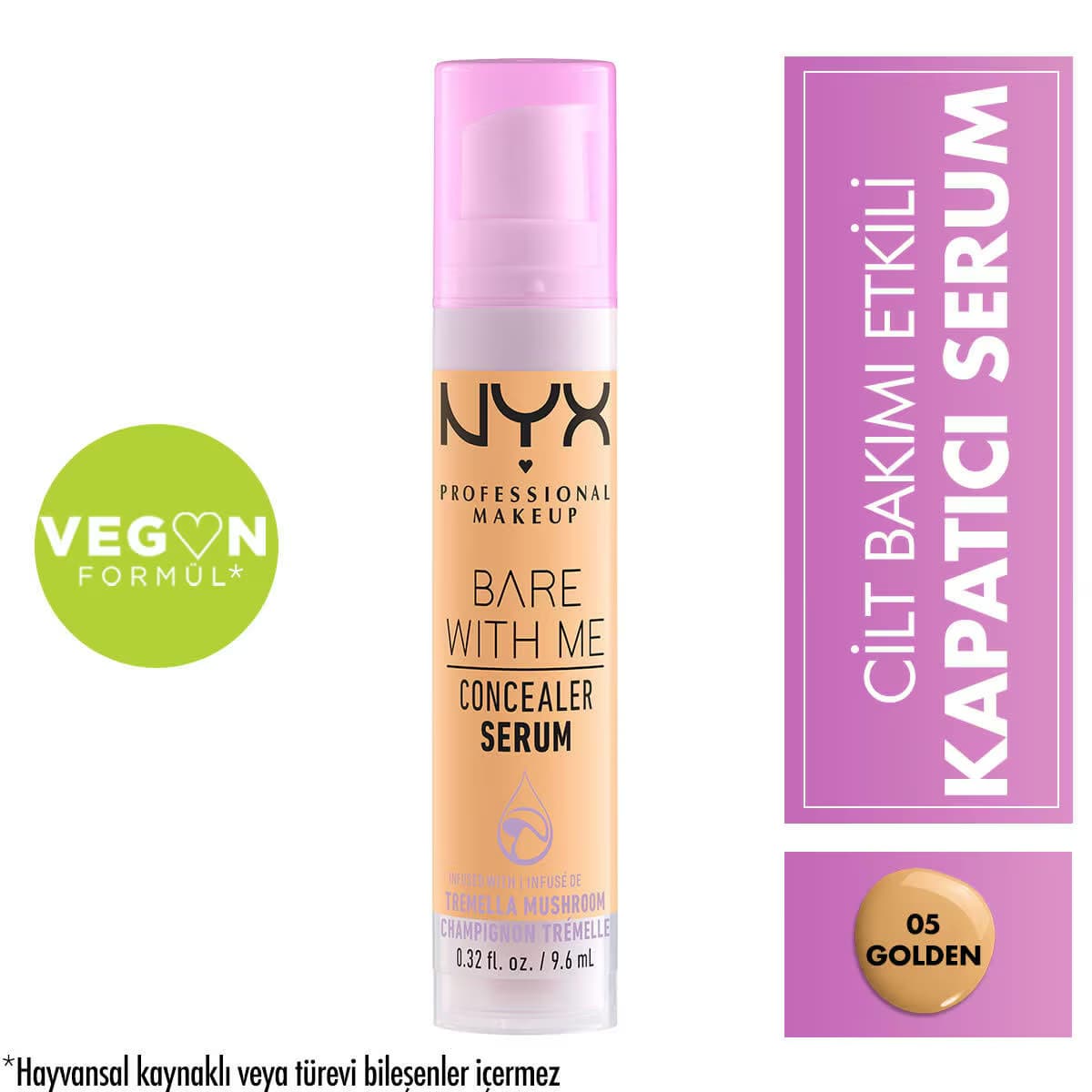 Nyx Professional Makeup Bare With Me Kapatıcı Serum 05 Golden