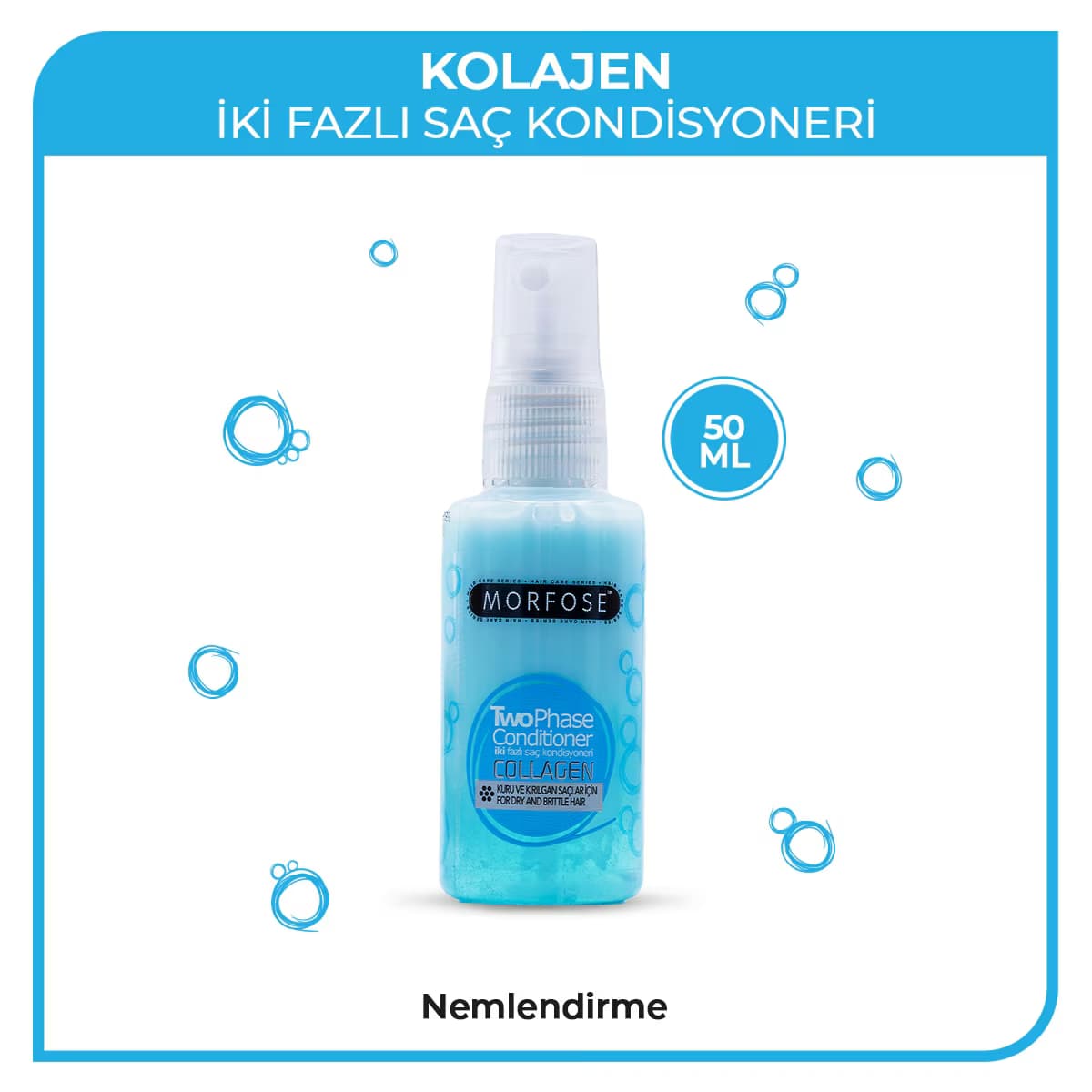 Morfose Kolajen Çift Fazlı Fön Suyu Seyahat Boy 50 ml