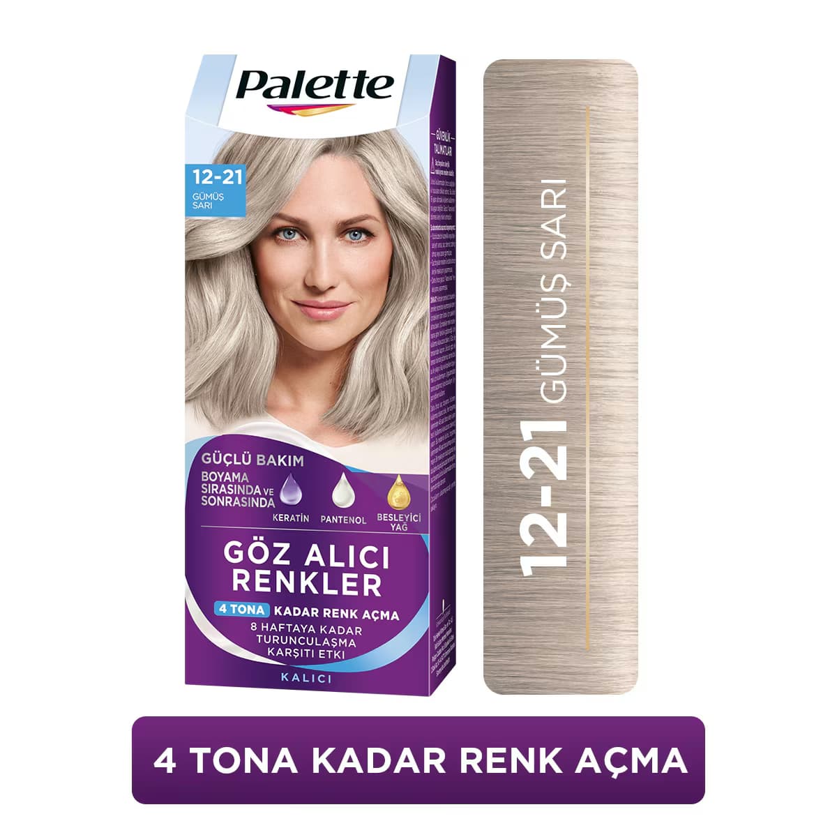 Palette Naturel Göz Alıcı Renkler Saç Boyası 12-21 Gümüş Sarı