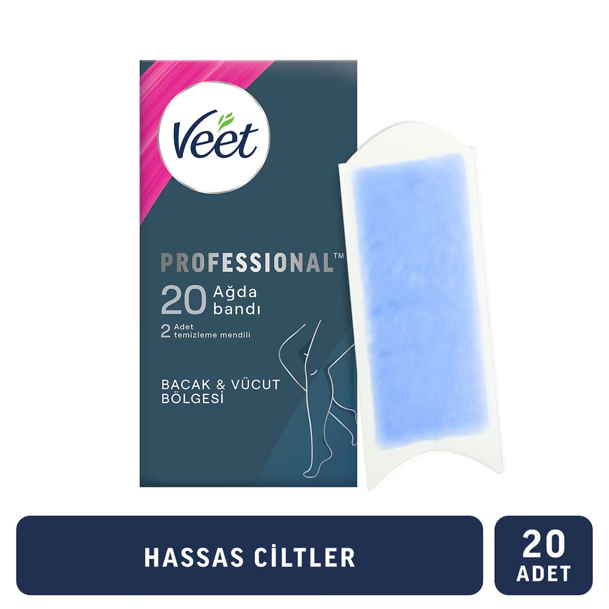 Veet Ağda Bandı 20'li Hassas Ciltler İçin