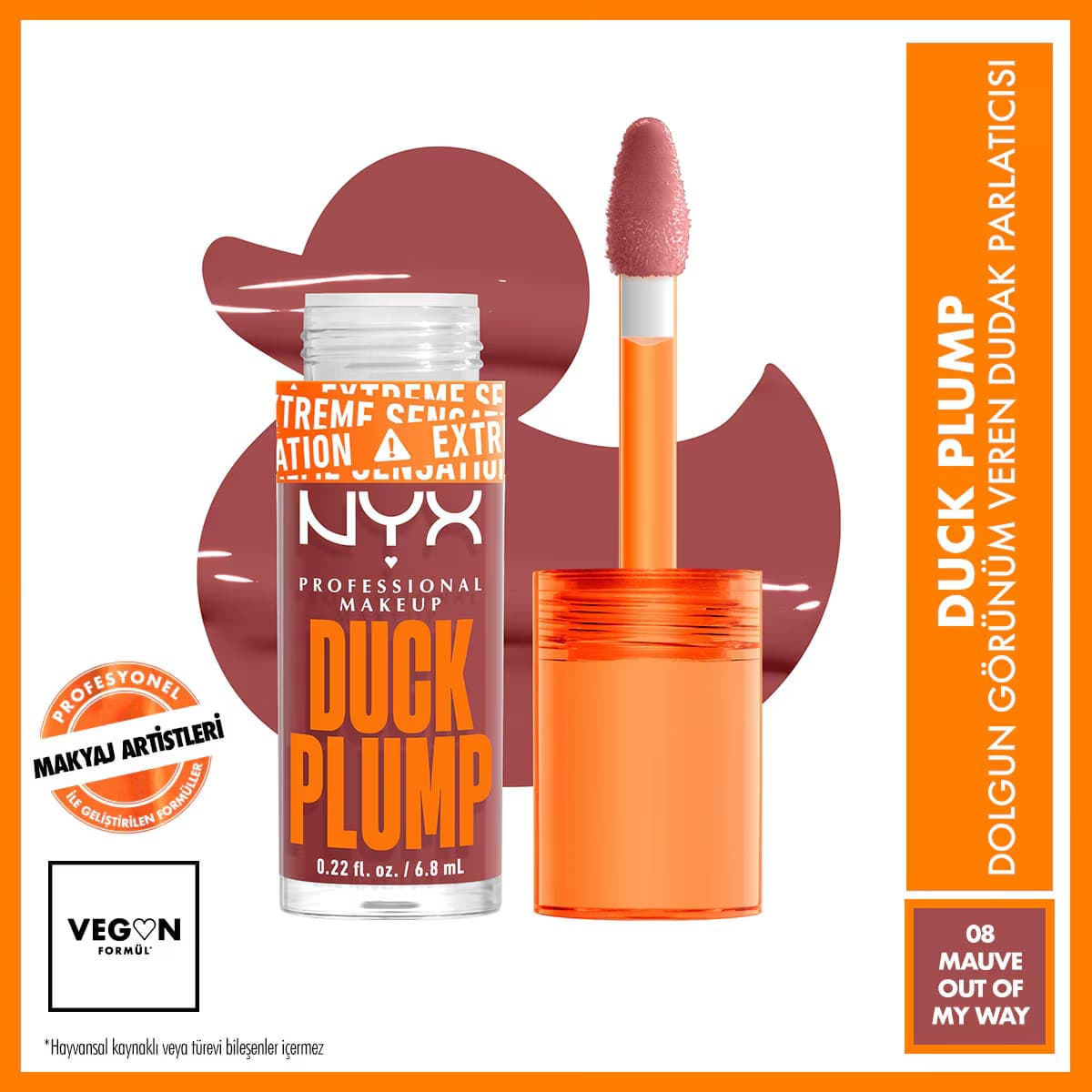 Nyx Professional Makeup Duck Plump Dolgun Görünüm Veren Dudak Parlatıcısı 08 Mauve Out Of My Way