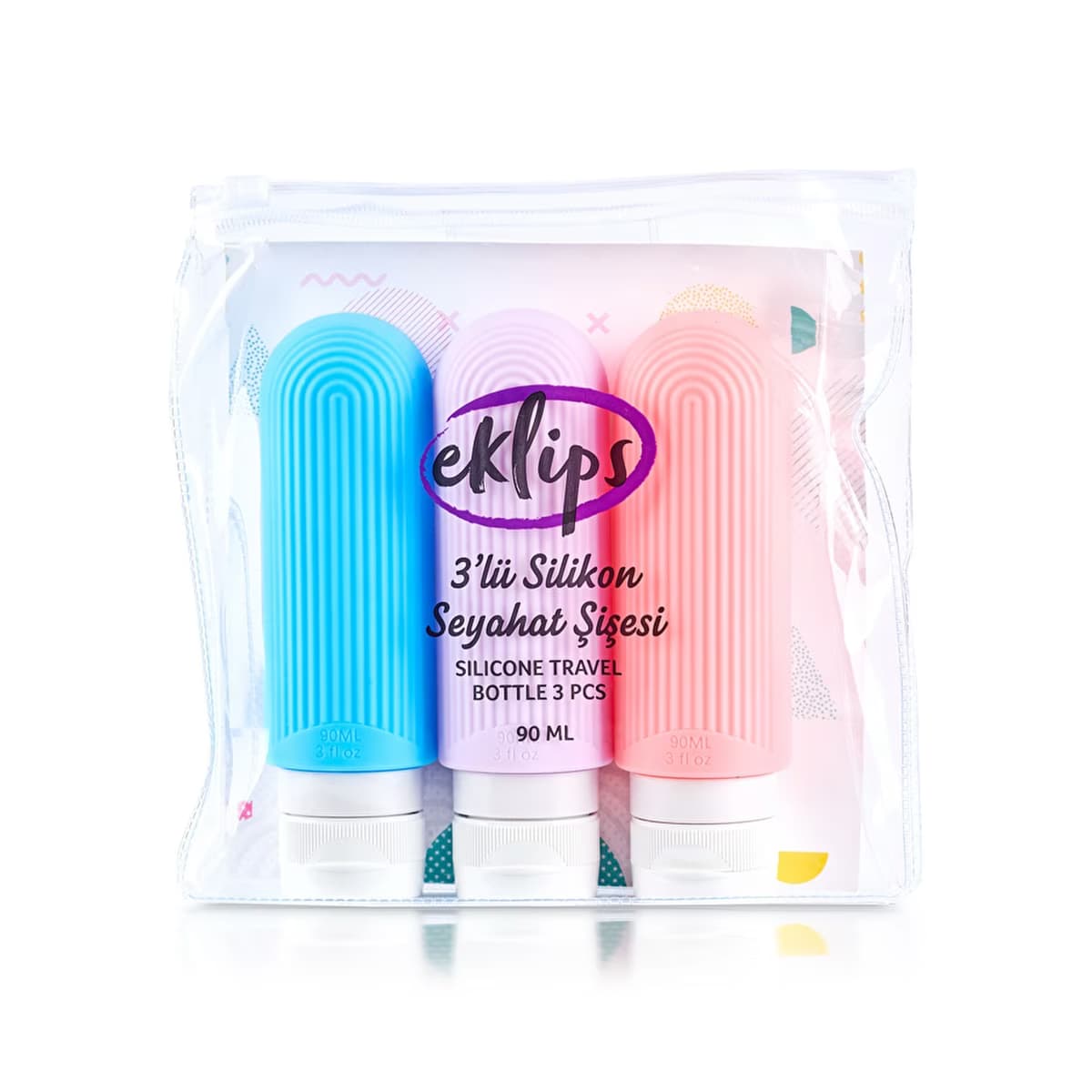 Eklips Silikon Seyahat Şişe 3'lü 90 ml - Gratis