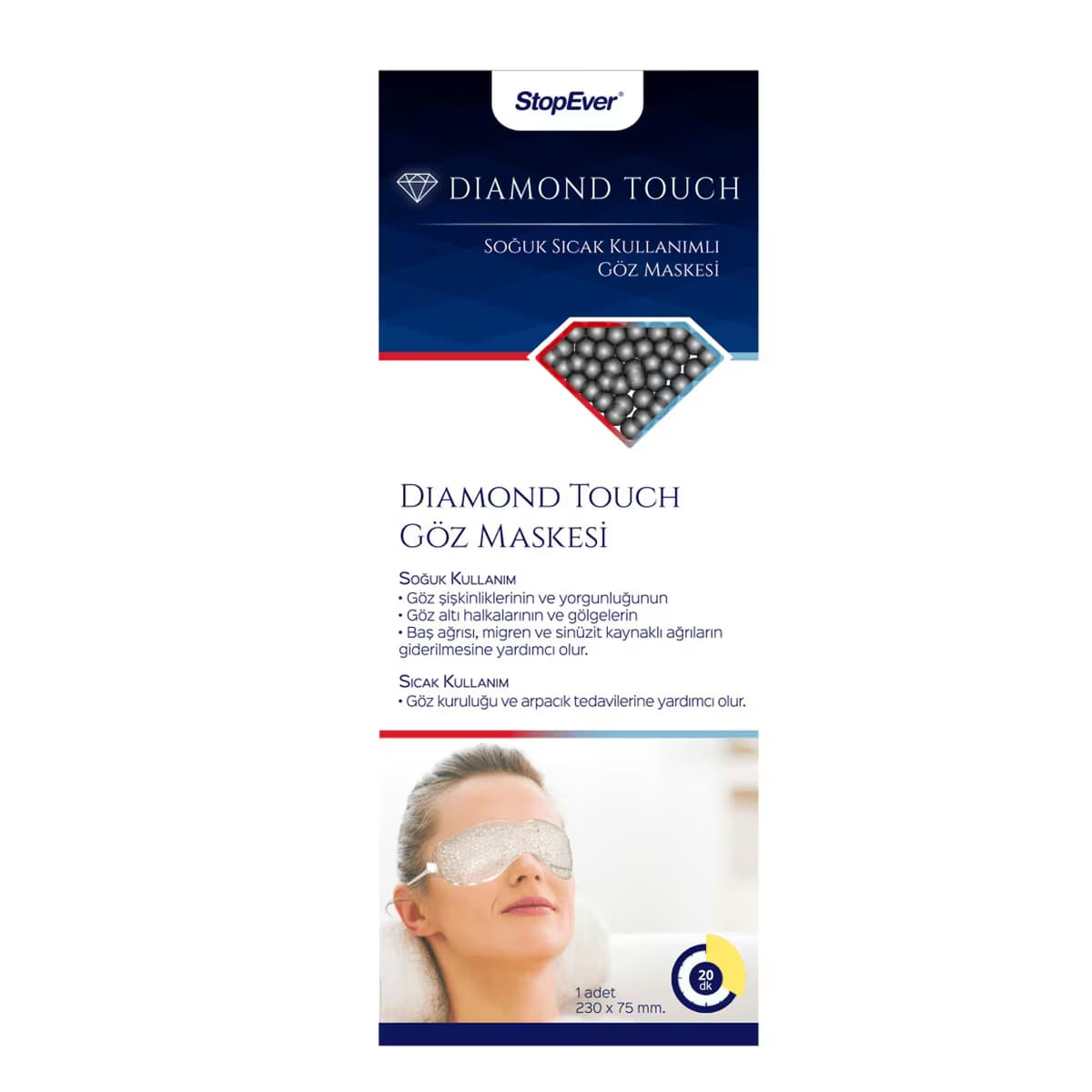 Stop Ever Diamond Touch Sıcak Soğuk Kullanımlı Göz Maskesi
