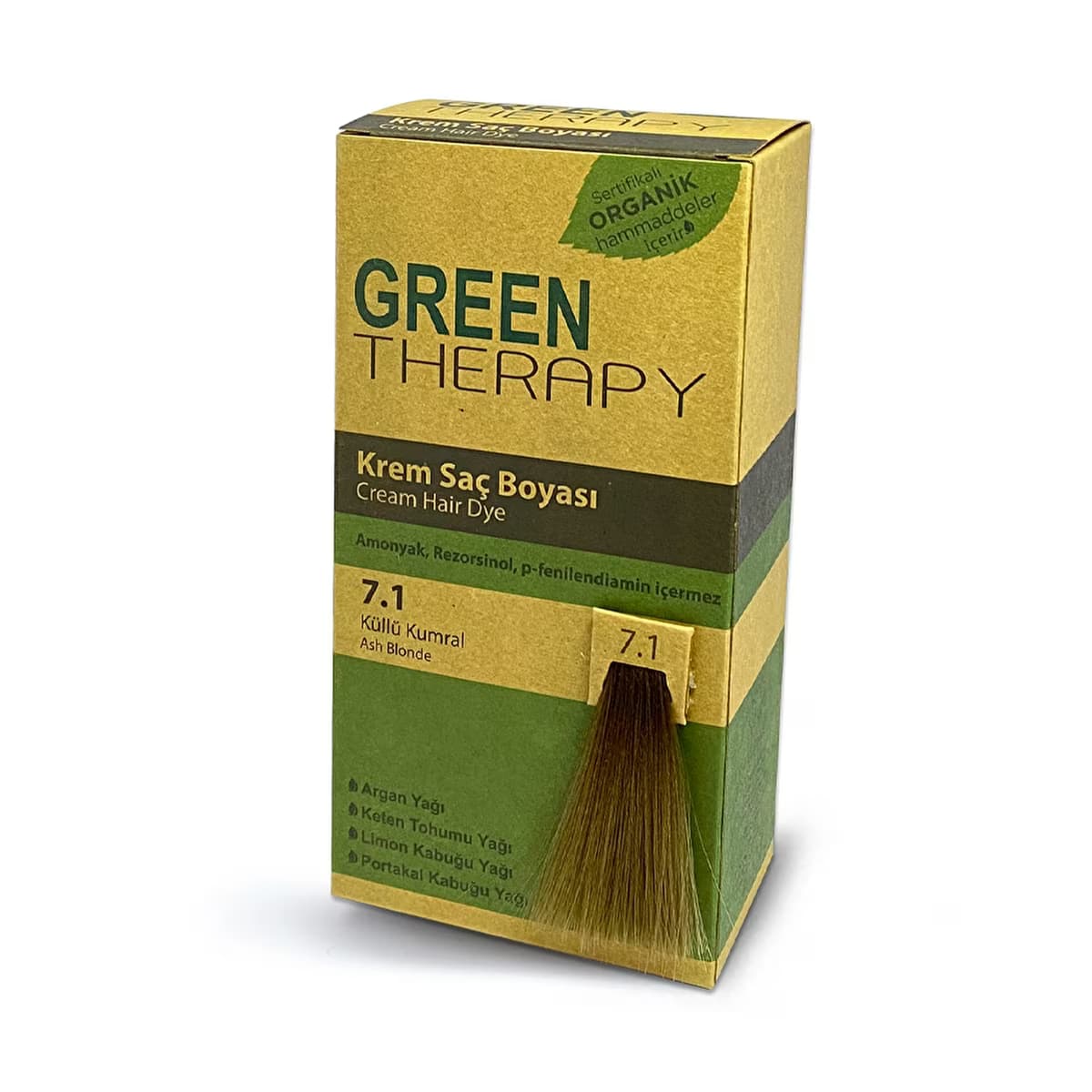 Green Therapy Krem Saç Boyası 7.1 Küllü Kumral - Gratis